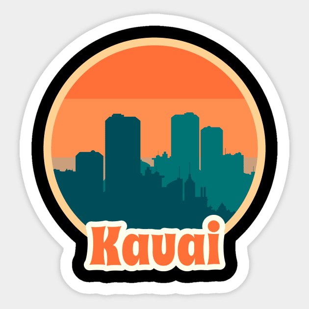 Vintage Kauai Sticker by Insert Place Here